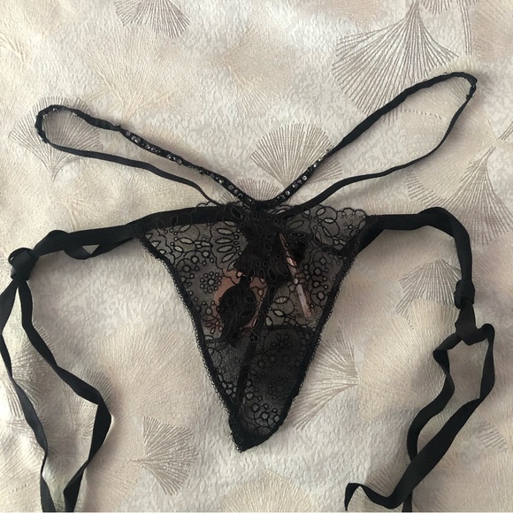 Victorias Secret Designer Collection Fashion Show crystal panty gstring thong L - Picture 1 of 4